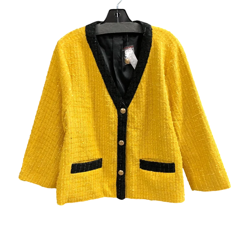 Blazer By New York And Co In Yellow, Size: 2x Women's Vintage Jacket
