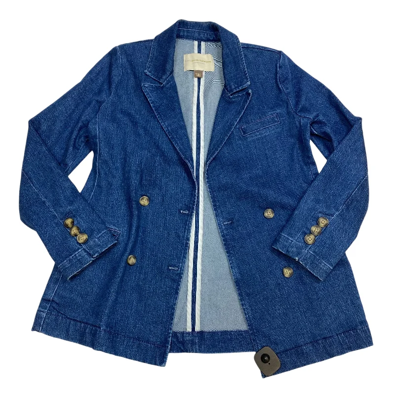 Blazer By Pilcro In Blue Denim, Size: Xs Women's Unique Blazer