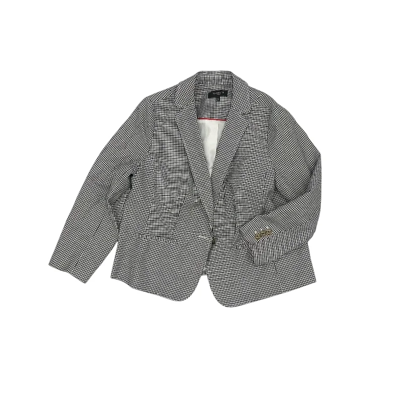 Blazer By Talbots In Black & White, Size:L Women's Elegant Suit