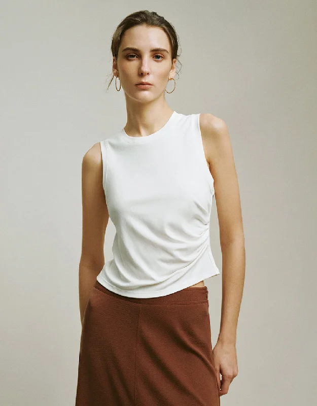 Crew Neck Skinny Tank Top stretchy tank top