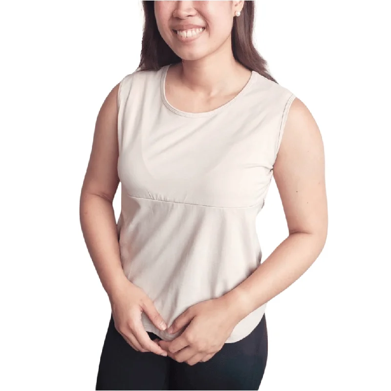 Elation Breastfeeding Tank Top with Double Zippers lounge tank top