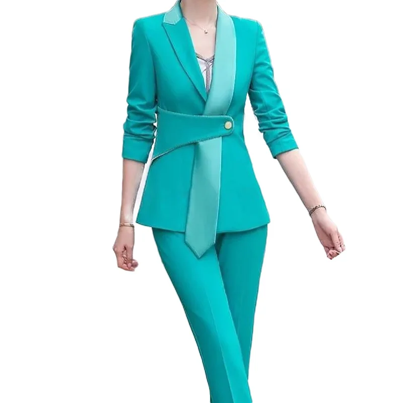 Women Blazer Sets Tailored Lady Candy Color Slim Pants Suits Prom Formal Guest Wear For Wedding 2 Pieces Women's Premium Blazer Women Blazer Sets Tailored Lady Candy Color Slim Pants Suits Prom Formal Guest Wear For Wedding 2 Pieces Women's Premium Blazer