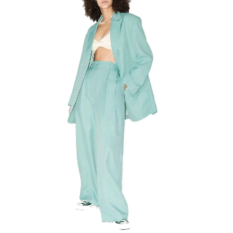 Mint Green Women Blazer Suits Slim Fit  Mother of the Bride Tuxedos With Belt Prom Party Guest Wedding Wear 2 Pieces Summer Women's Jacket