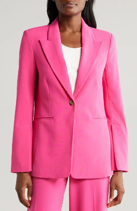 Fashion 2 Piece Peak Lapel Women's Suit (Blazer+Pants) Women's Simple Jacket