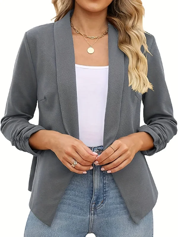 Gray Blazer Women's Vintage Jacket
