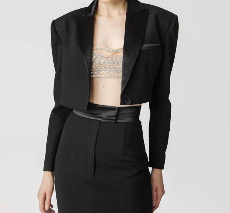 Indyah Blazer In Black Women's Warm Suit