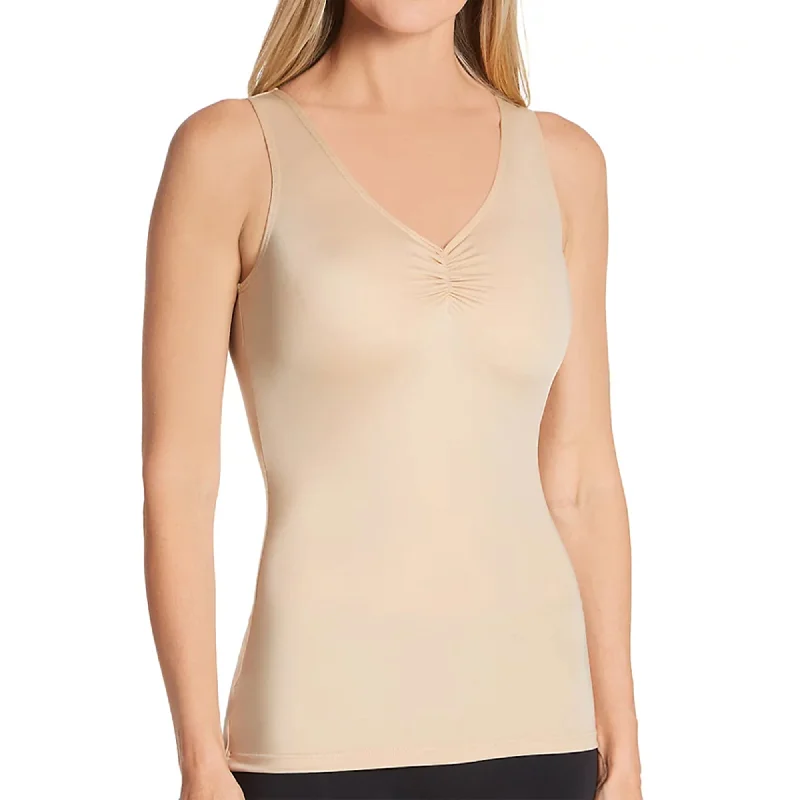 InstantFigure Shirred Tank Top Shapewear WT40011 lavender tank top