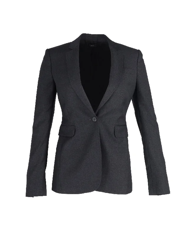 Joseph Tailored Slim Fit Blazer in Grey Wool Women's High-End Blazer