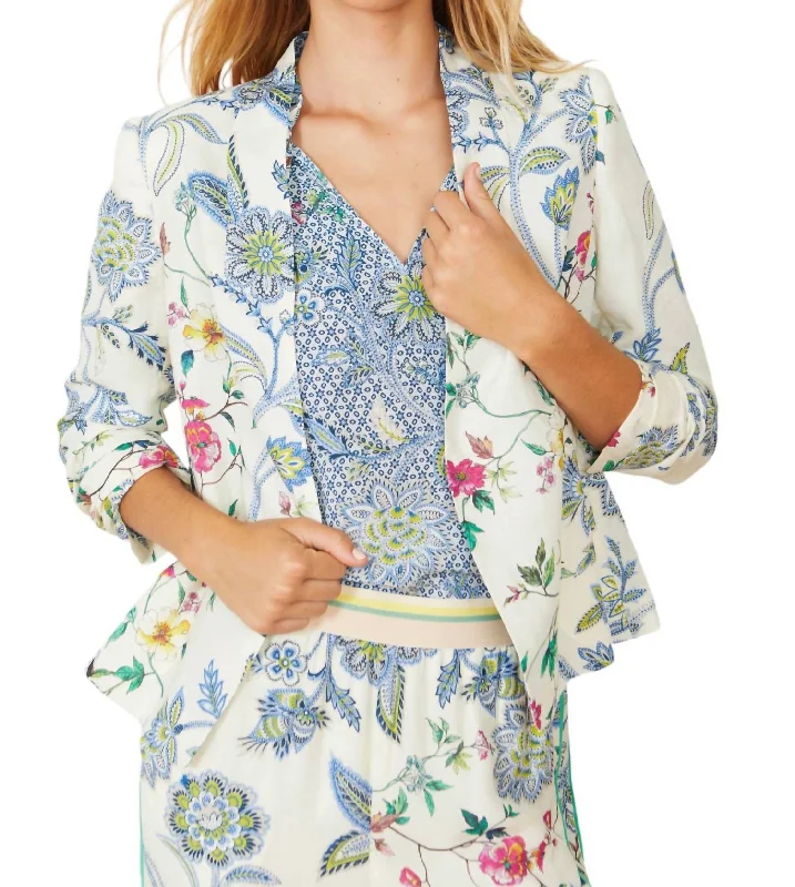 Kinsley Reversible Blazer In Balinese Floral Women's Handmade Blazer