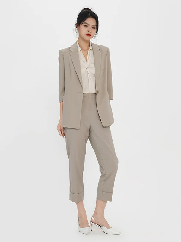 Machine Washable Worsted Woolen Women Blazer Silk Women's Blazer