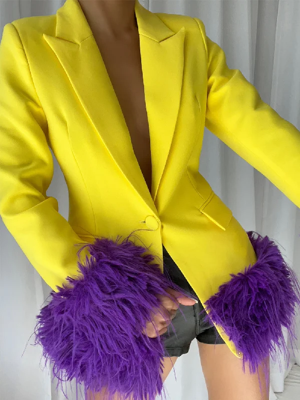 ORLA Blazer Feathers Dress Women's Casual Suit