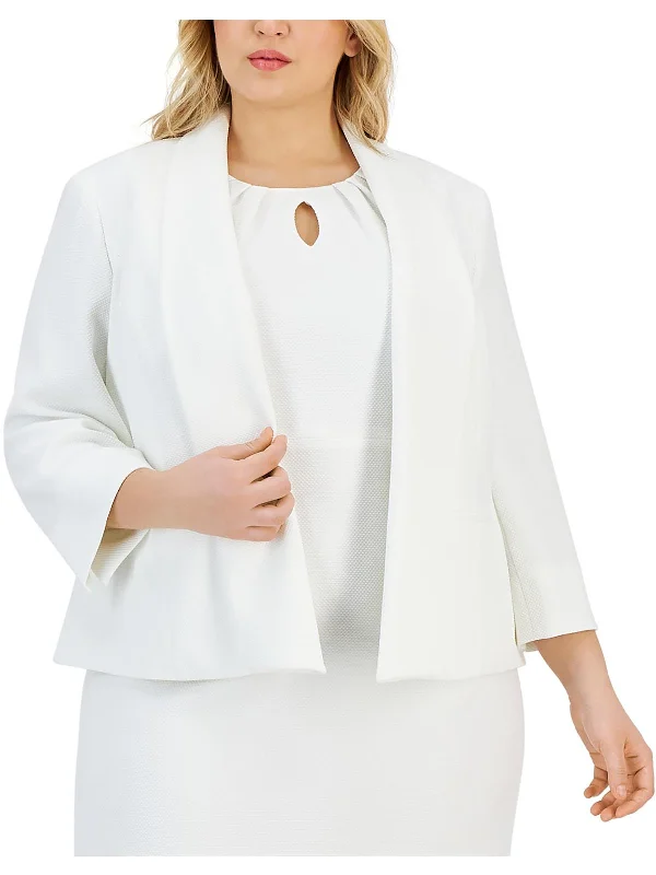 Plus    Womens Suit Separate Office Wear Open-Front Blazer Women's Trendy Suit