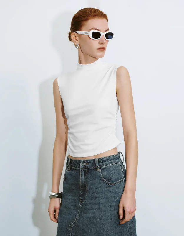 Ruched Skinny Tank Top flexible tank top