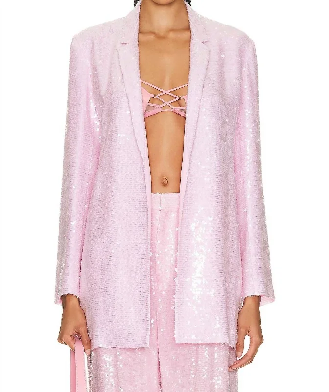 Single Breasted Sequin Blazer In Blossom Women's Unique Blazer
