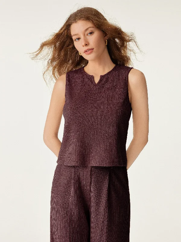 Sleeveless A-Line Hem Tank Top sage tank top