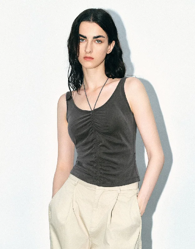 V Neck Cropped Tank Top lightweight tank top