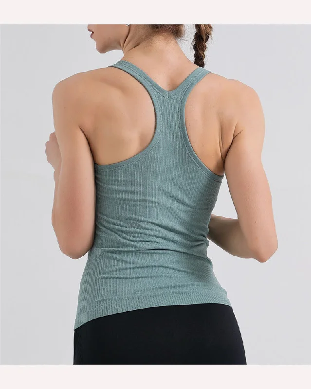 Fearless Club Strong Ribbed Tank - Green mint tank top