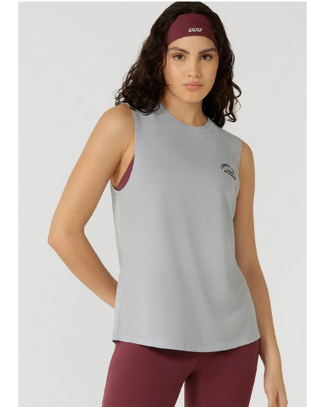 Lorna Jane Lotus Muscle Tank - Light Glacier Blue flowy tank top