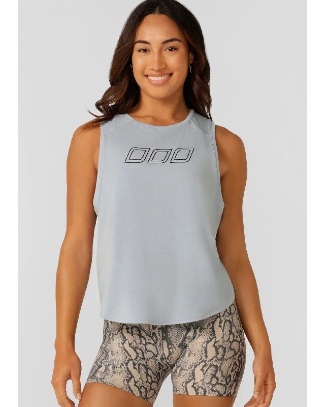 Lorna Jane Perform Active Tencel Tank - Light Glacier Blue modal blend tank