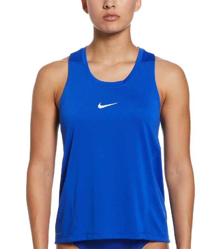 Nike Women's Essential Tank Top Cover Up Racer Blue grey tank top