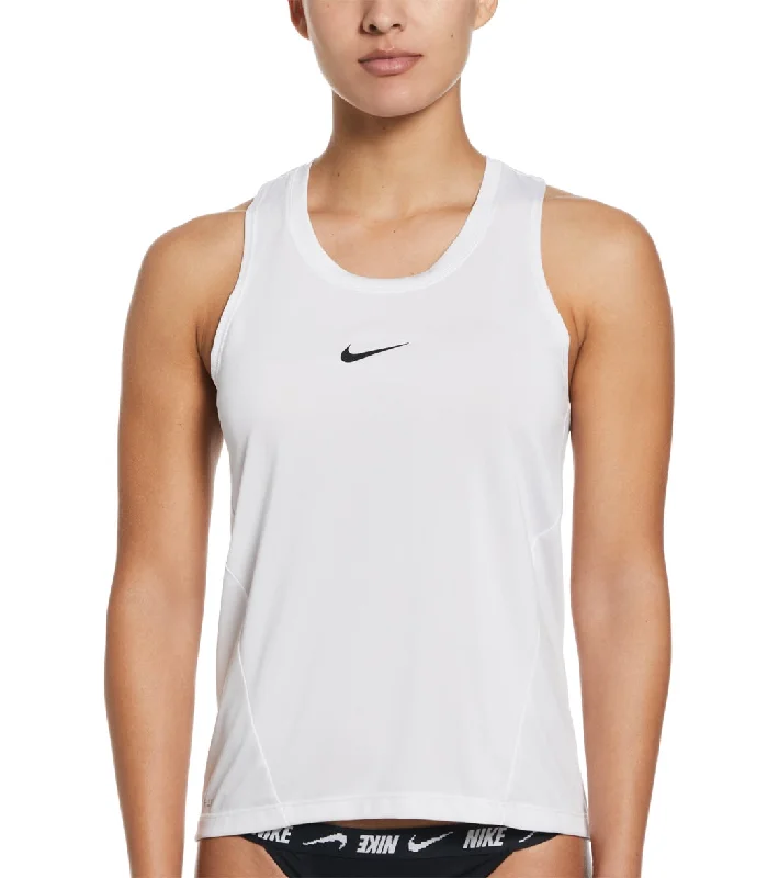 Nike Women's Essential Tank Top Cover Up White beige tank top