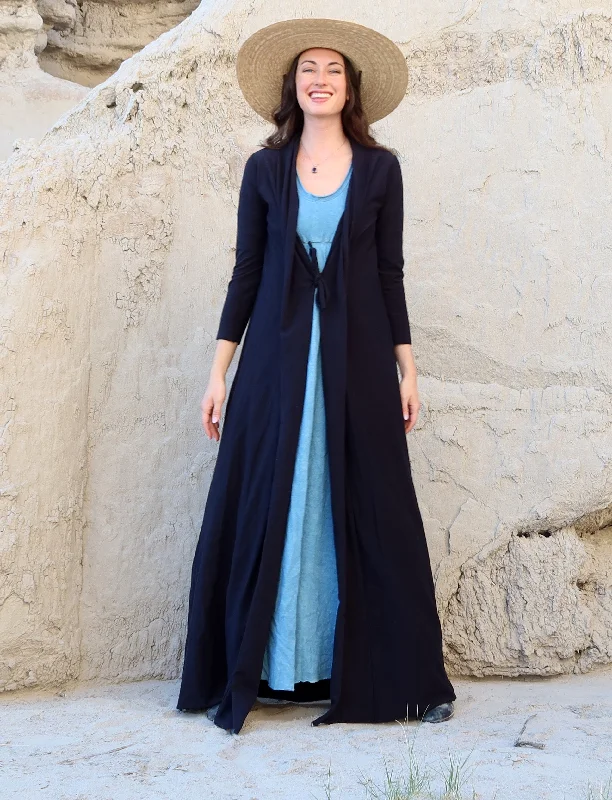 Tie Front Ojai Long Cardigan Fitted Loose Oversized