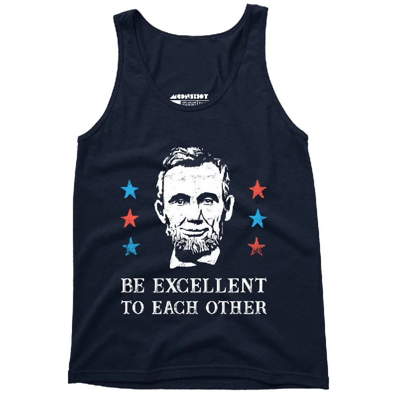 Be Excellent To Each Other - Unisex Tank Top charcoal tank top