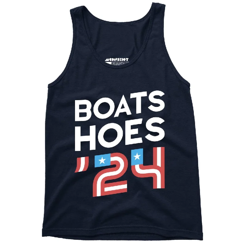 Boats & Hoes '24 - Unisex Tank Top halter tank top
