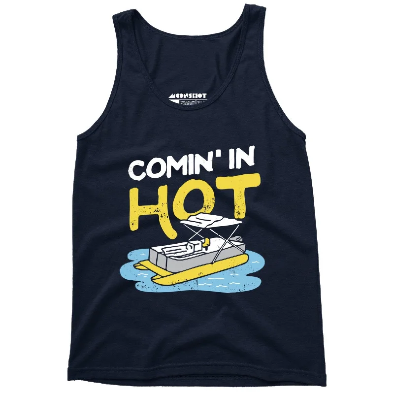 Comin' in Hot - Unisex Tank Top navy tank top