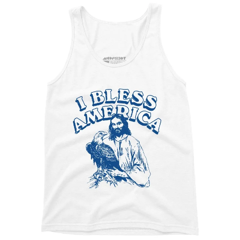 I Bless America - Unisex Tank Top one shoulder tank