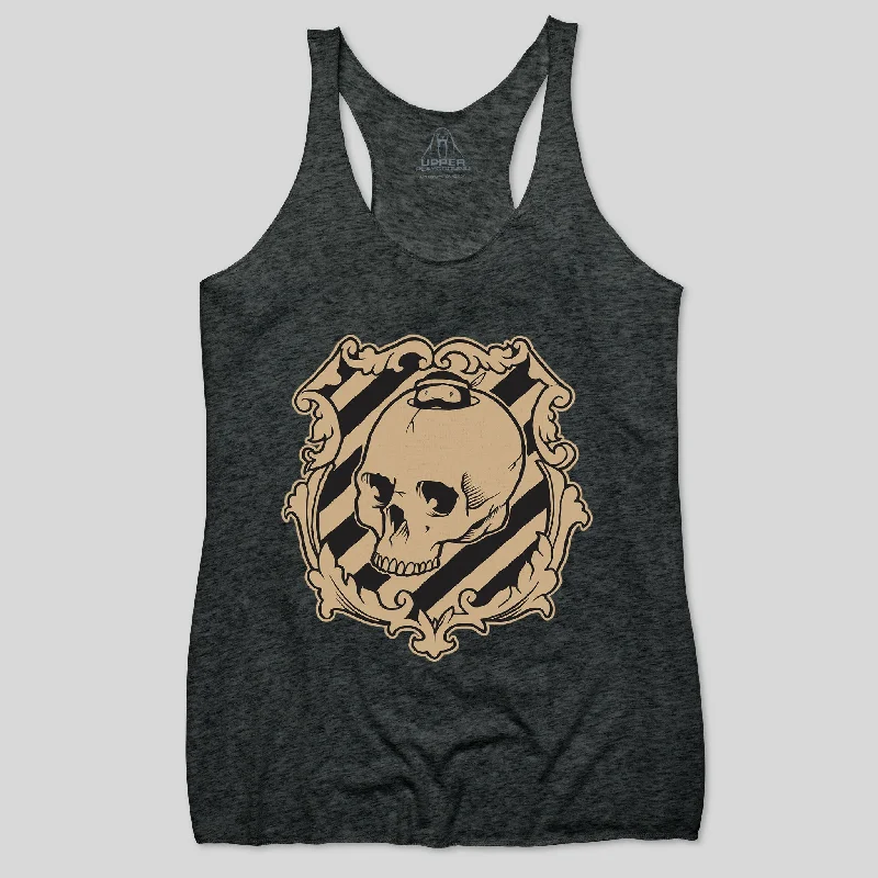 SKULL SHIELD WOMEN'S RACERBACK TANK cropped tank top