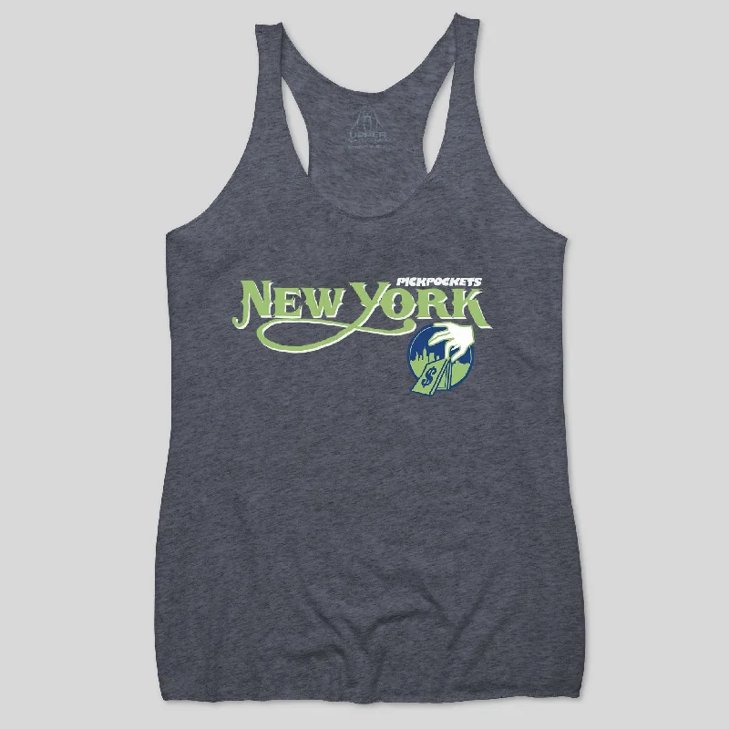 UPLB NY Pickpockets  WOMEN'S RACERBACK TANK rhinestone tank top
