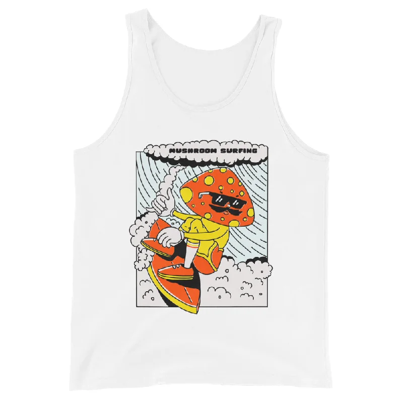 Mushroom Surfing Graphic Tank Top sexy tank top
