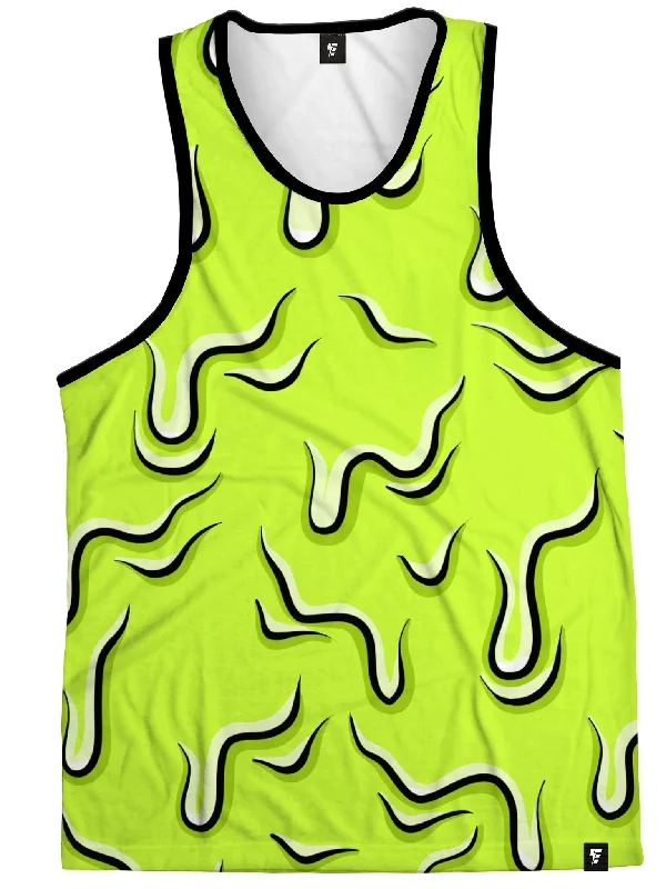 Neon Drippy (Green) Tank charcoal tank top