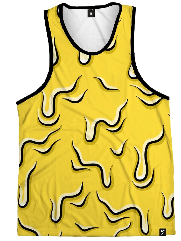 Neon Drippy (Yellow) Tank ivory tank top