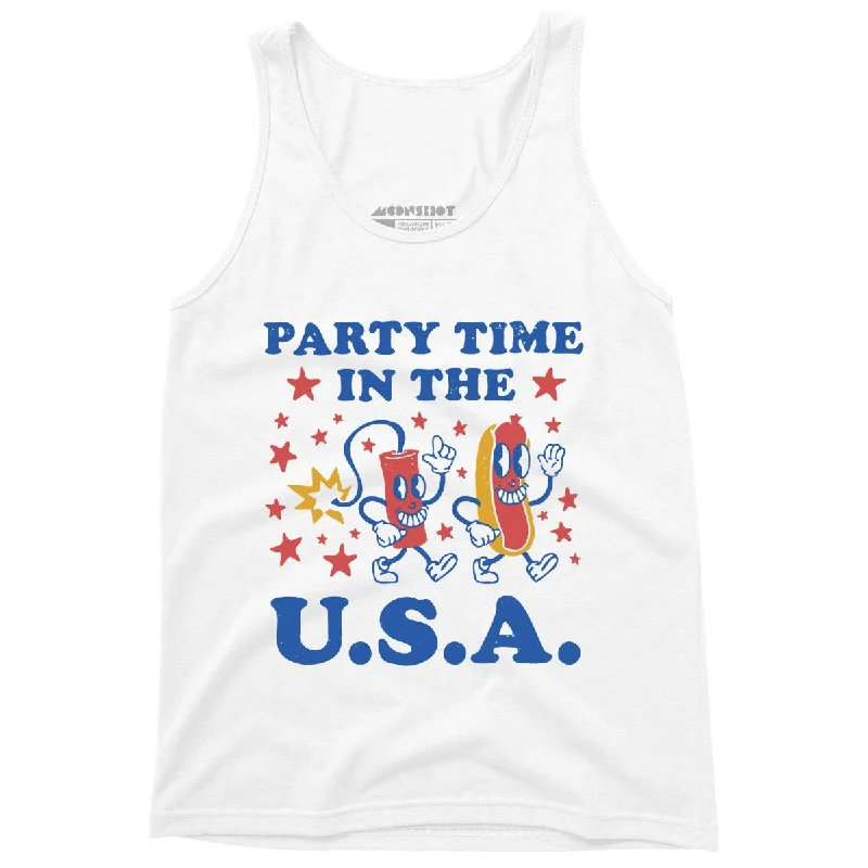 Party Time in The U.S.A. - Unisex Tank Top flexible tank top