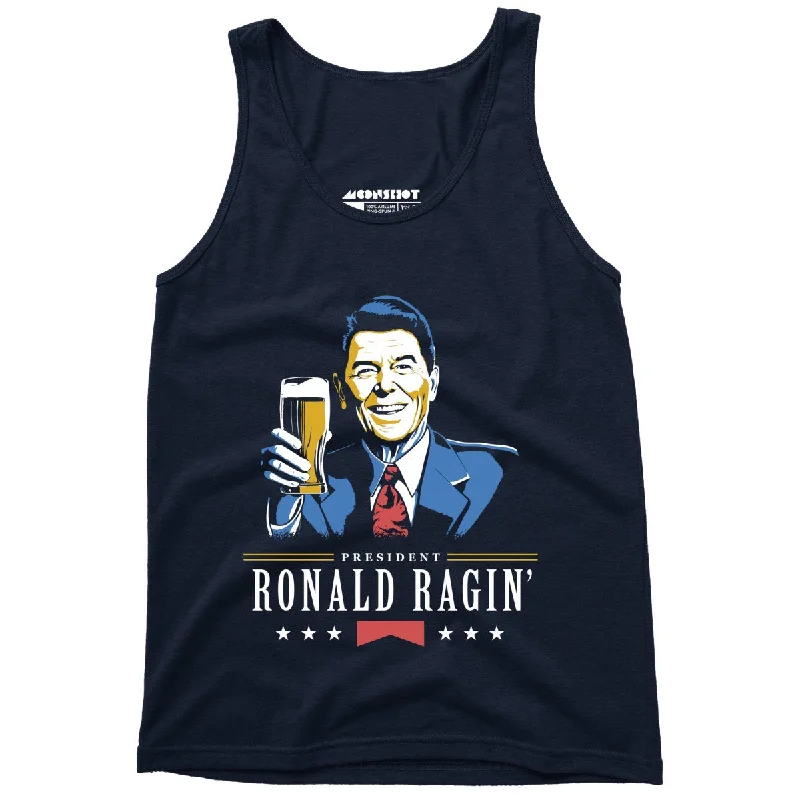 President Ronald Ragin' - Unisex Tank Top crossback tank top
