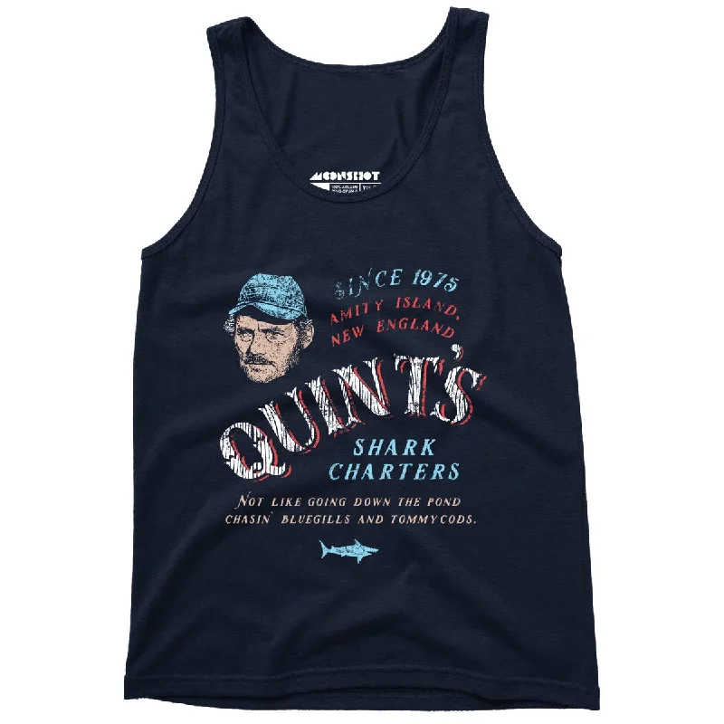 Quint's Shark Charters - Unisex Tank Top silver tank top