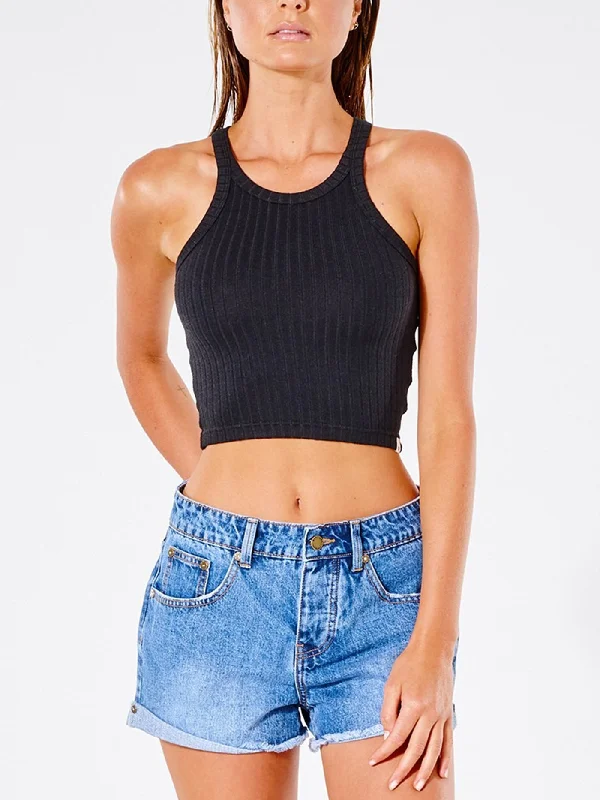 Premium Rib Crop Tank Top soft tank top