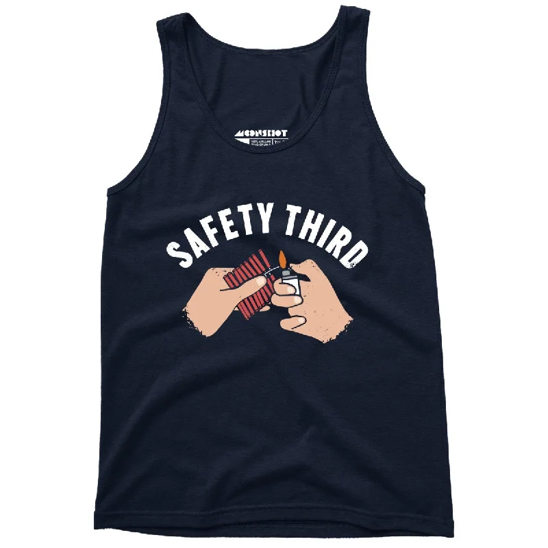 Safety Third - Unisex Tank Top navy tank top