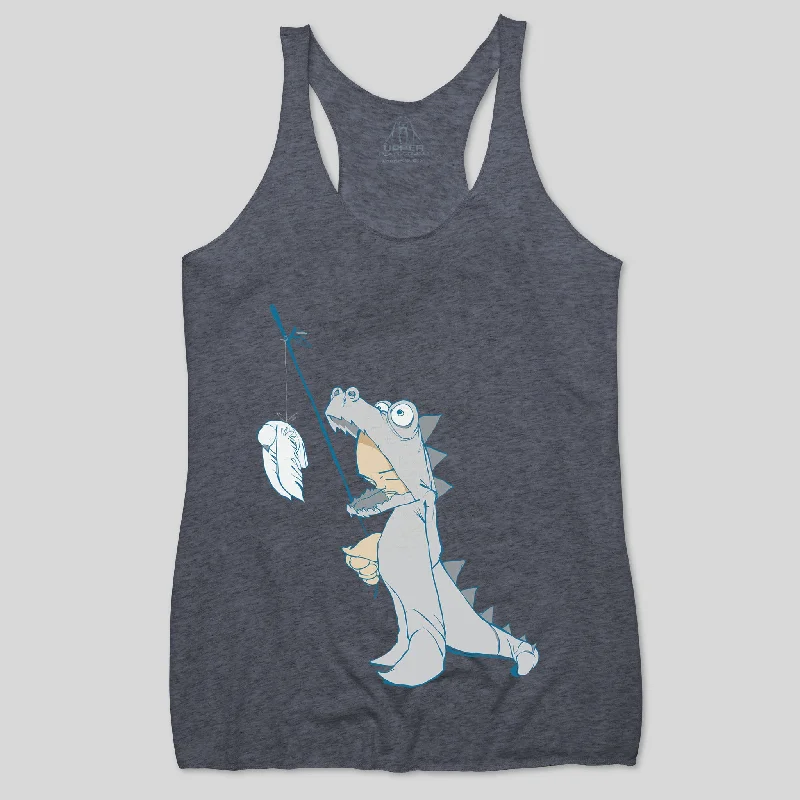 DINO HEAD WOMEN'S RACERBACK TANK open back tank