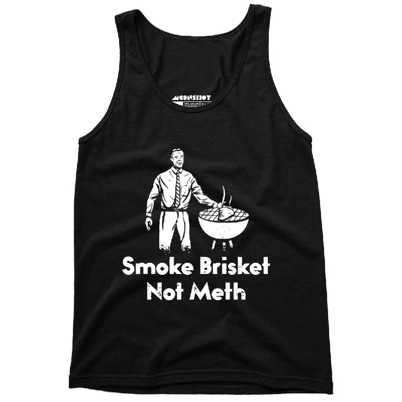 Smoke Brisket Not Meth v2 - Unisex Tank Top print tank top