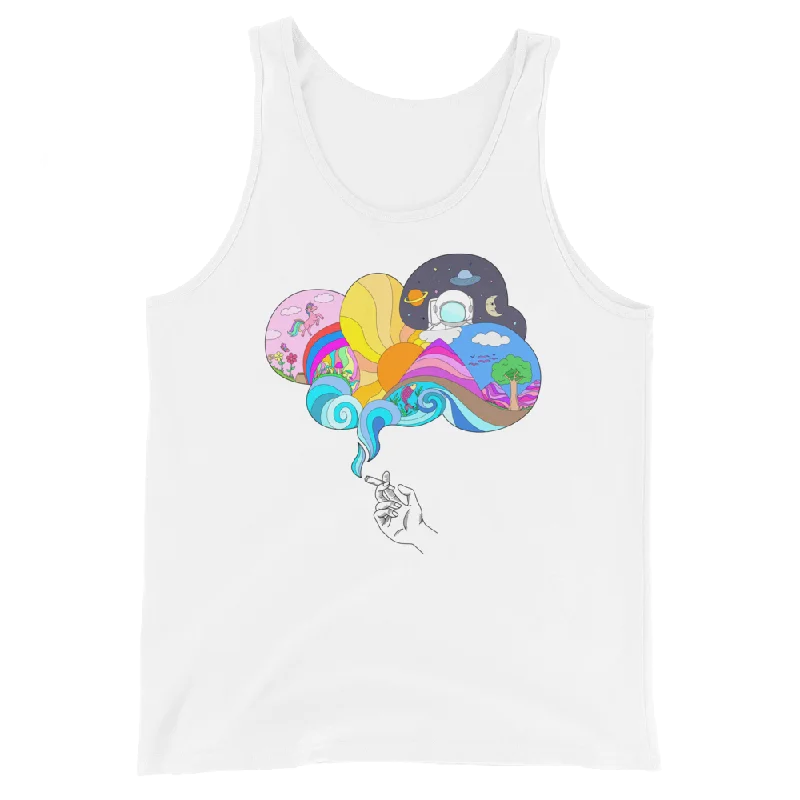Smoke Land Graphic Tank Top peekaboo tank top