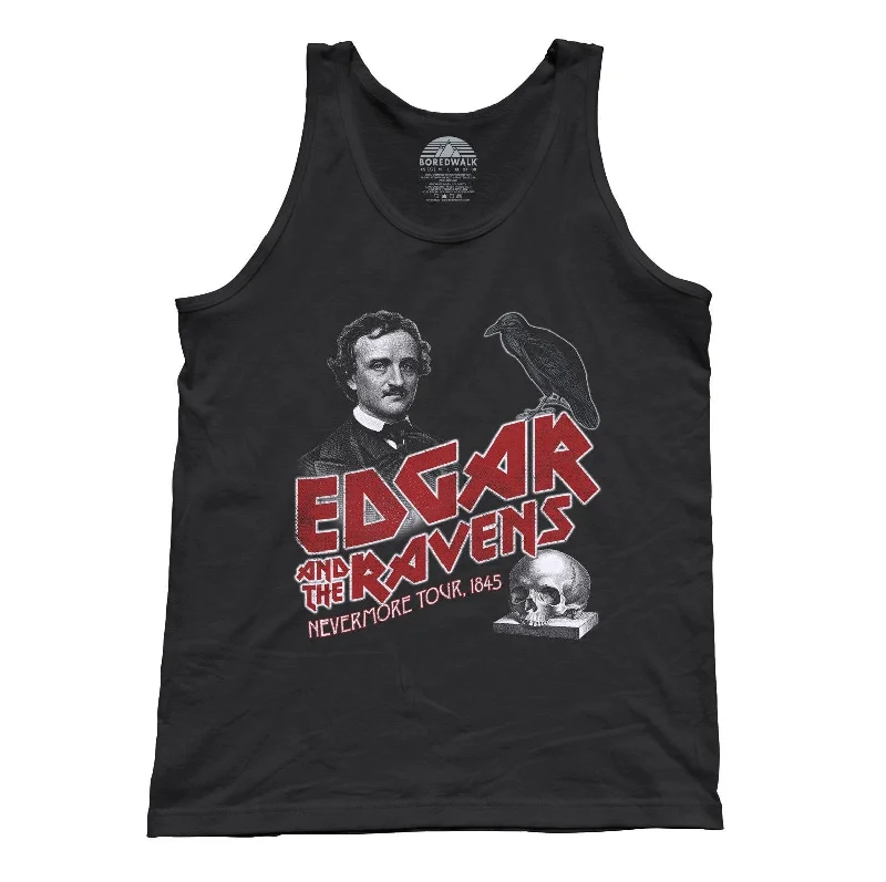 Unisex Edgar and the Ravens Nevermore Tour Tank Top Edgar Allan Poe cold shoulder tank