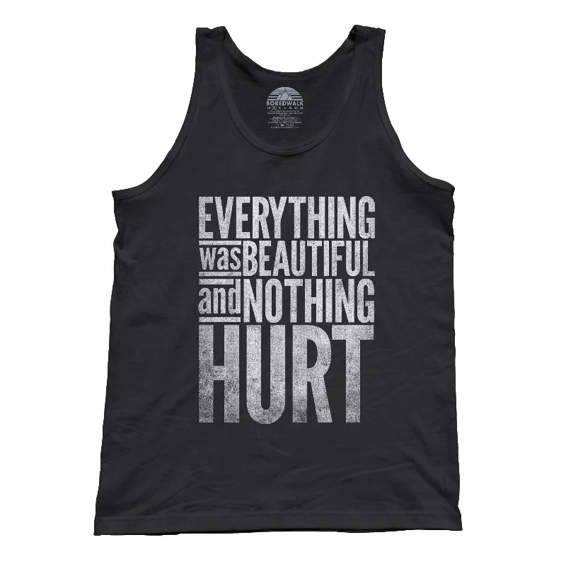 Unisex Everything Was Beautiful and Nothing Hurt Tank Top - Kurt Vonnegut Quote vibrant tank top