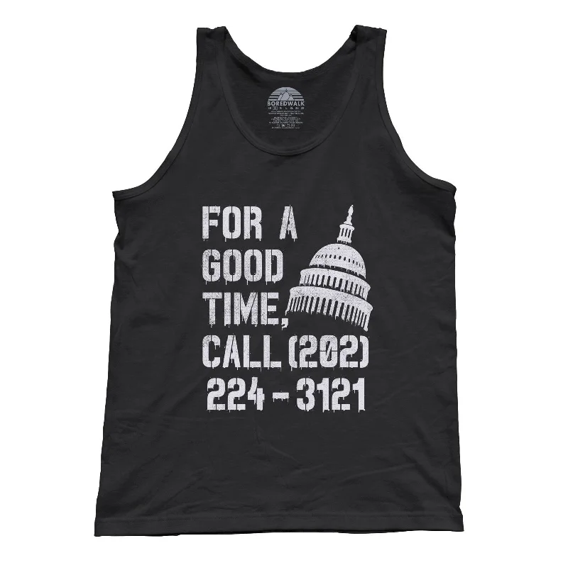 Unisex For a Good Time Call Congress Tank Top - Activist Shirt vibrant tank top