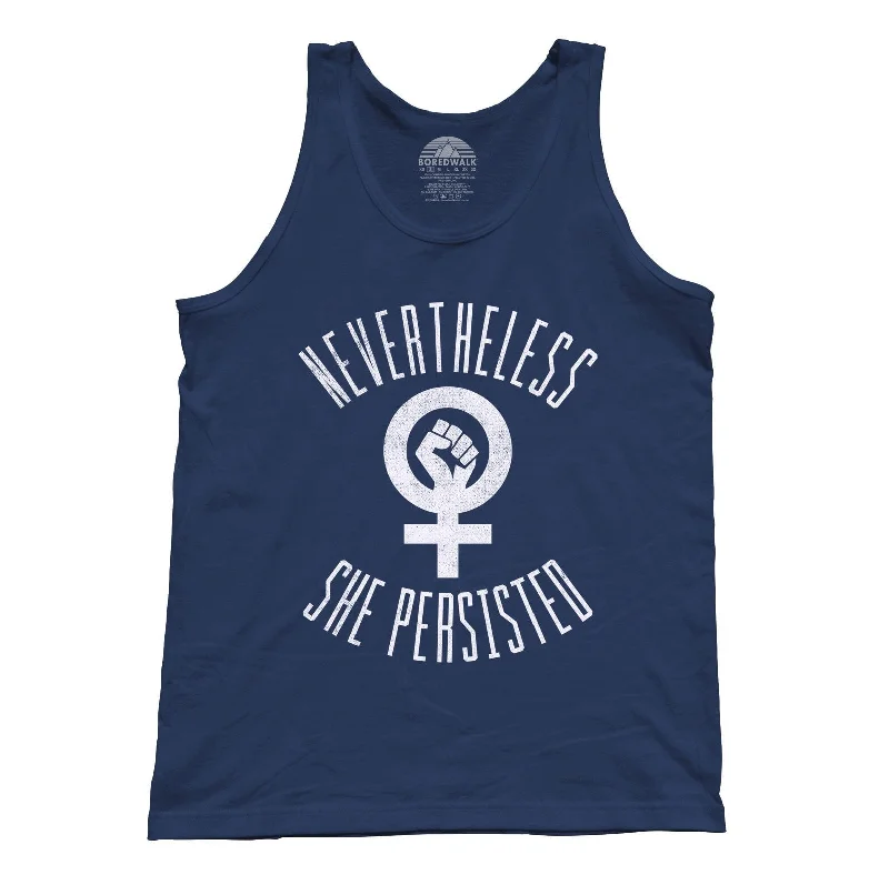 Unisex Nevertheless She Persisted Tank Top - Elizabeth Warren baby blue tank