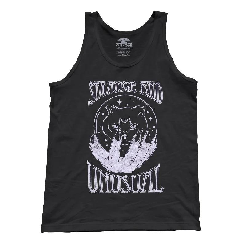 Unisex Strange and Unusual Tank Top - Occult shirt - Pastel Goth Shirt - Black Cat Shirt basic tank top