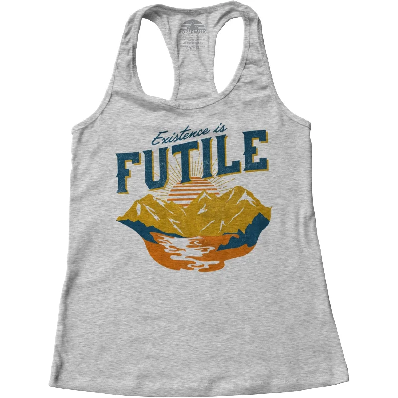 Women's Existence is Futile Racerback Tank Top gold tank top