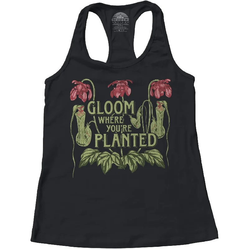 Women's Gloom Where You're Planted Racerback Tank Top vintage tank top